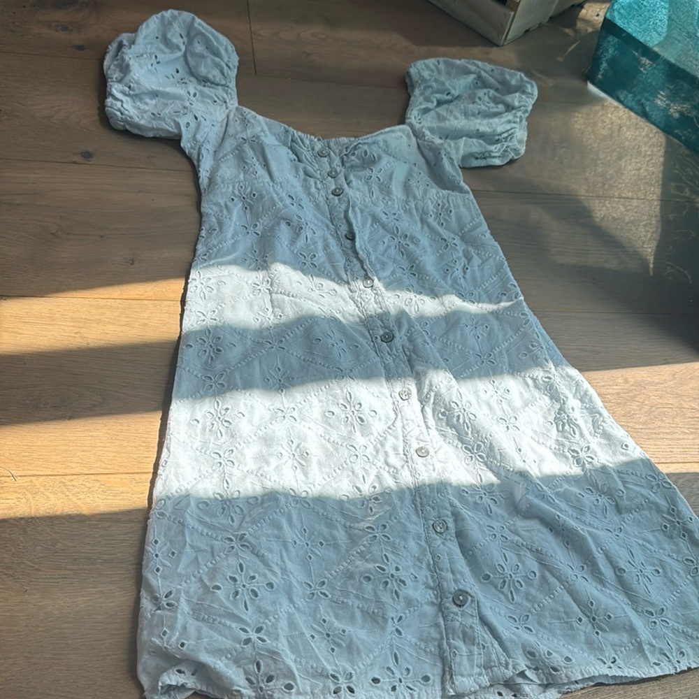 oak and fort blue button up dress